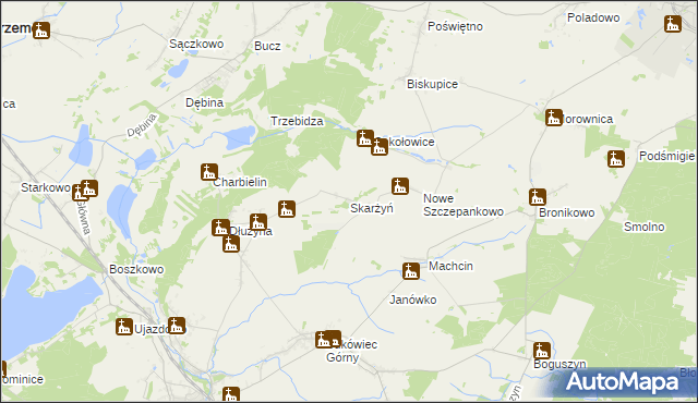 mapa Skarżyń, Skarżyń na mapie Targeo