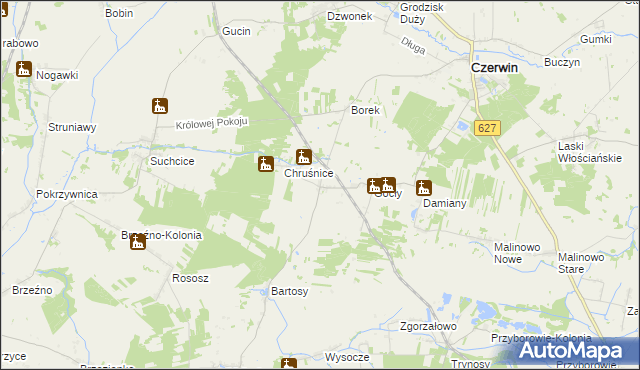 mapa Skarżyn gmina Czerwin, Skarżyn gmina Czerwin na mapie Targeo