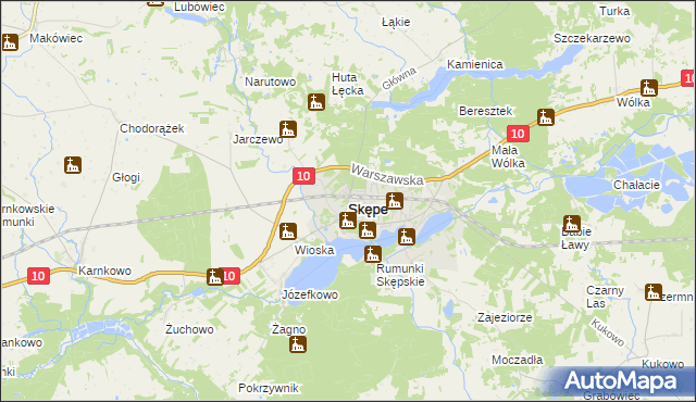 mapa Skępe, Skępe na mapie Targeo