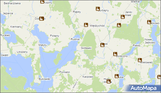 mapa Skitławki, Skitławki na mapie Targeo