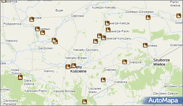 mapa Skłody Średnie, Skłody Średnie na mapie Targeo