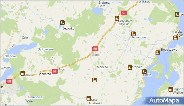 mapa Skop, Skop na mapie Targeo