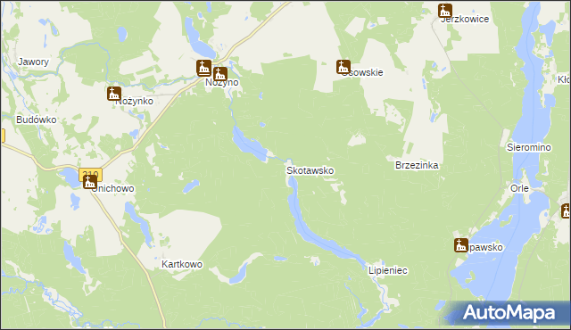 mapa Skotawsko, Skotawsko na mapie Targeo