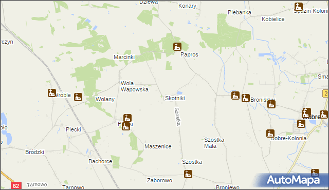 mapa Skotniki gmina Kruszwica, Skotniki gmina Kruszwica na mapie Targeo