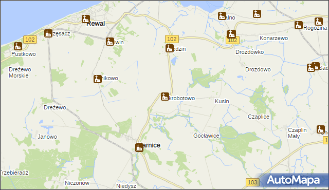 mapa Skrobotowo, Skrobotowo na mapie Targeo
