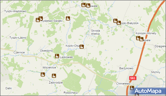 mapa Skroda Mała, Skroda Mała na mapie Targeo