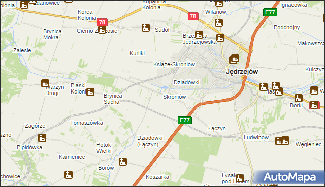 mapa Skroniów, Skroniów na mapie Targeo