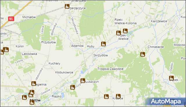 mapa Skrzydlów, Skrzydlów na mapie Targeo