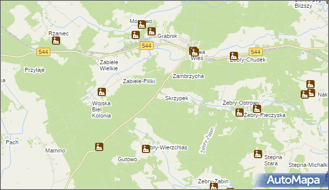 mapa Skrzypek, Skrzypek na mapie Targeo