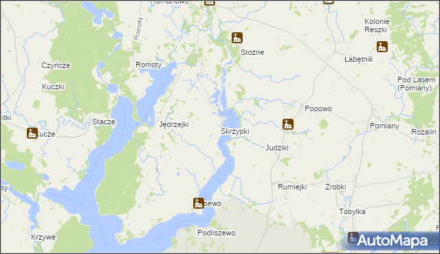 mapa Skrzypki, Skrzypki na mapie Targeo