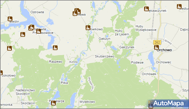 mapa Skubarczewo, Skubarczewo na mapie Targeo