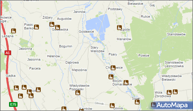 mapa Skubiki, Skubiki na mapie Targeo