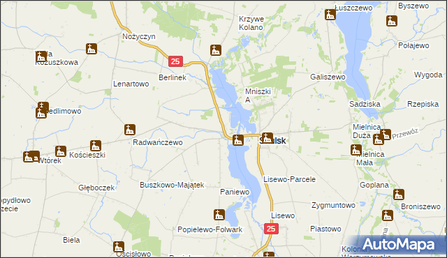 mapa Skulska Wieś, Skulska Wieś na mapie Targeo