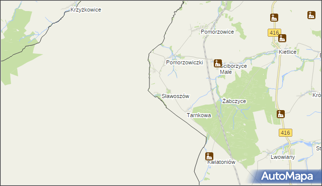 mapa Sławoszów, Sławoszów na mapie Targeo