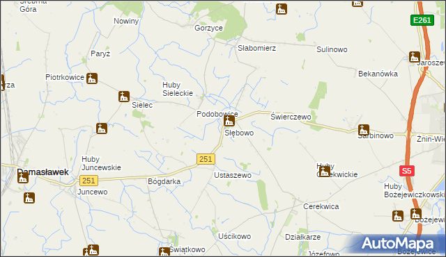 mapa Słębowo, Słębowo na mapie Targeo