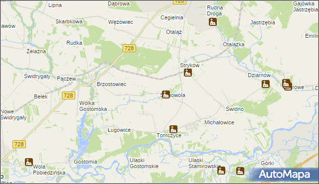 mapa Ślepowola, Ślepowola na mapie Targeo