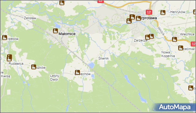 mapa Śliwnik, Śliwnik na mapie Targeo