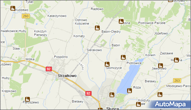 mapa Słomczyce-Parcele, Słomczyce-Parcele na mapie Targeo