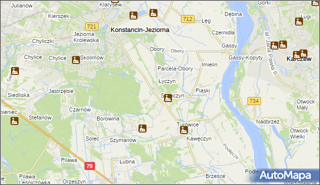 mapa Słomczyn gmina Konstancin-Jeziorna, Słomczyn gmina Konstancin-Jeziorna na mapie Targeo