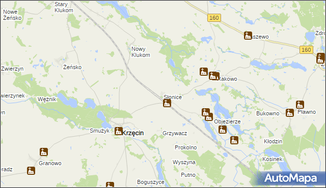 mapa Słonice, Słonice na mapie Targeo