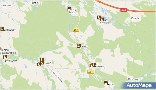 mapa Słonino, Słonino na mapie Targeo