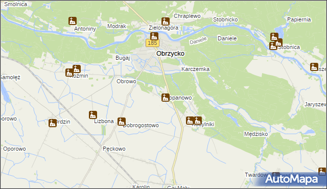 mapa Słopanowo, Słopanowo na mapie Targeo