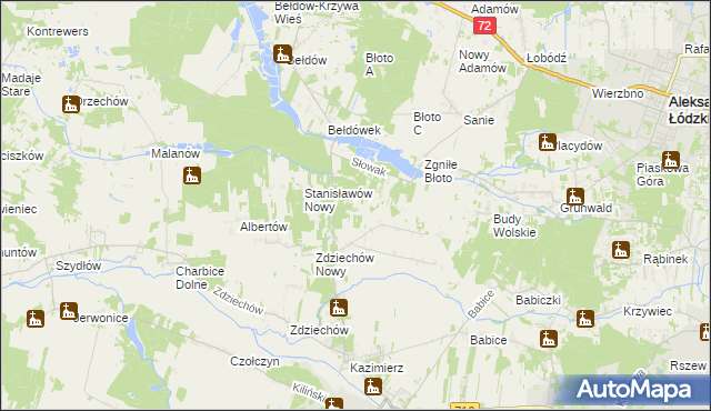 mapa Słowak, Słowak na mapie Targeo