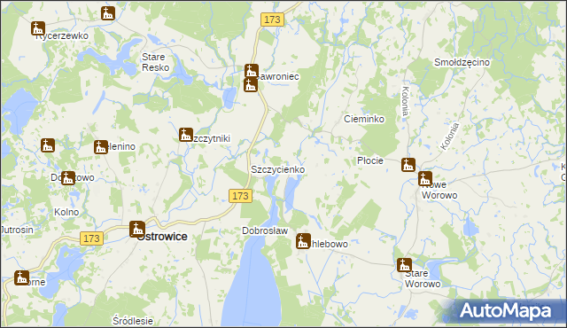 mapa Słowianki, Słowianki na mapie Targeo