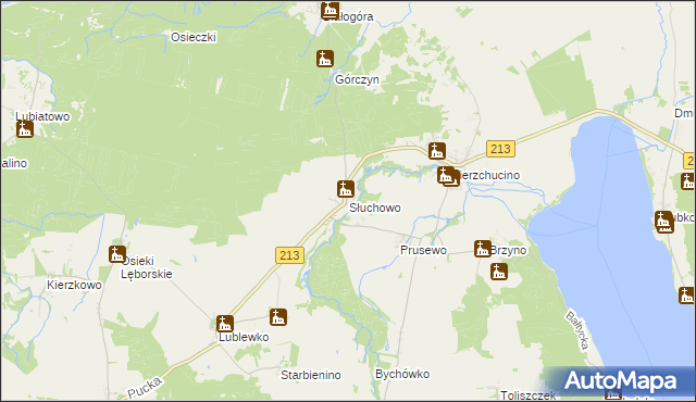 mapa Słuchowo, Słuchowo na mapie Targeo