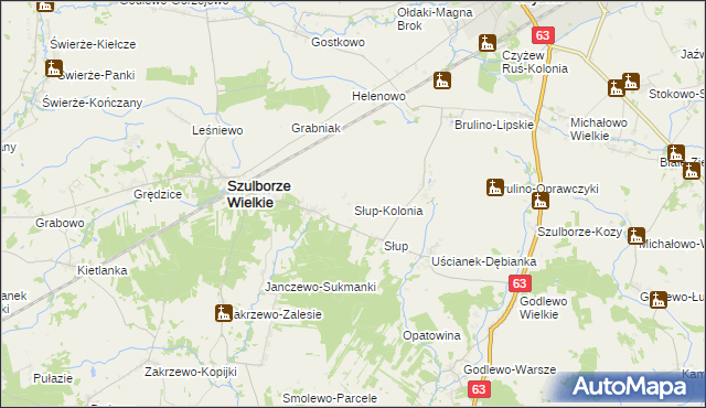 mapa Słup-Kolonia, Słup-Kolonia na mapie Targeo