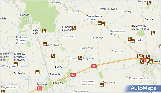 mapa Słupeczka, Słupeczka na mapie Targeo