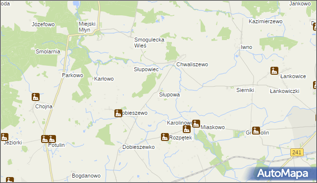 mapa Słupowa, Słupowa na mapie Targeo