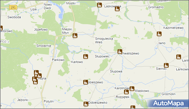 mapa Słupowiec, Słupowiec na mapie Targeo