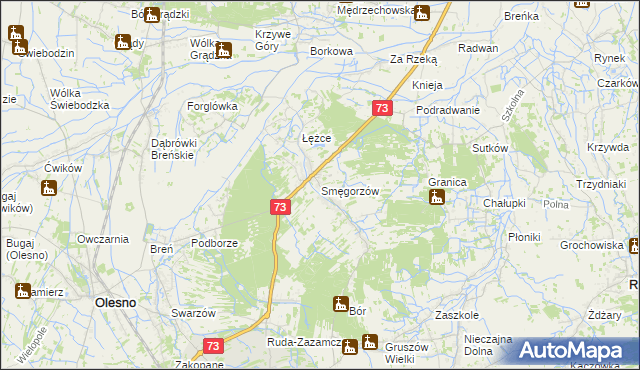 mapa Smęgorzów, Smęgorzów na mapie Targeo