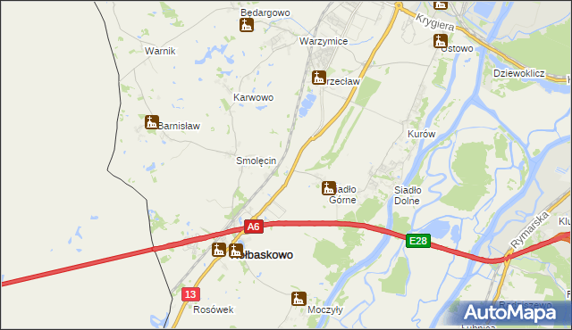 mapa Smętowice, Smętowice na mapie Targeo