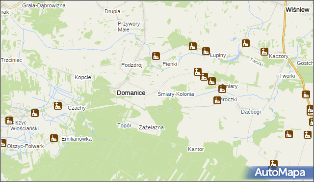 mapa Śmiary-Kolonia, Śmiary-Kolonia na mapie Targeo