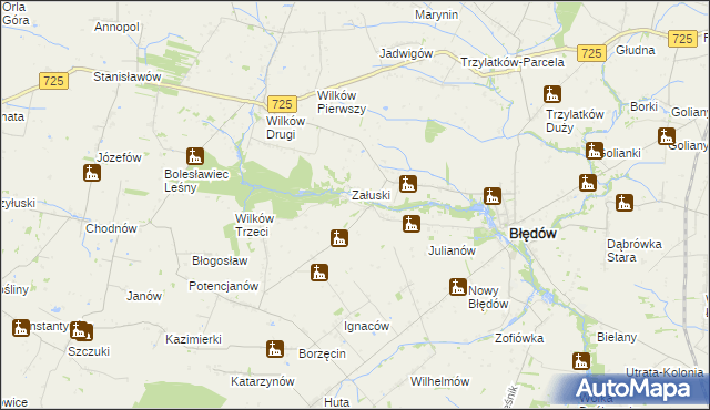 mapa Śmiechówek, Śmiechówek na mapie Targeo