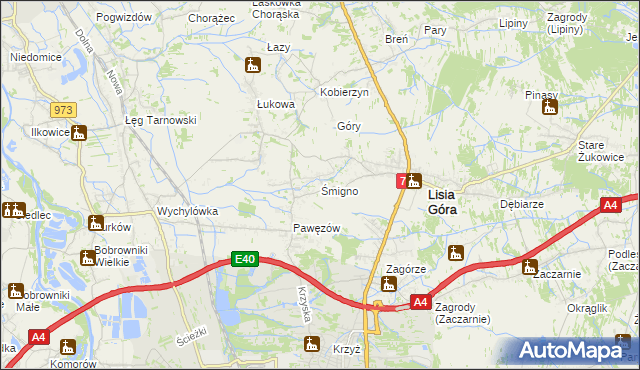 mapa Śmigno, Śmigno na mapie Targeo