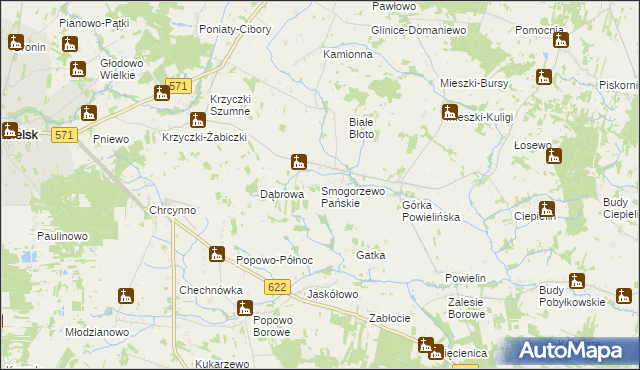 mapa Smogorzewo Pańskie, Smogorzewo Pańskie na mapie Targeo