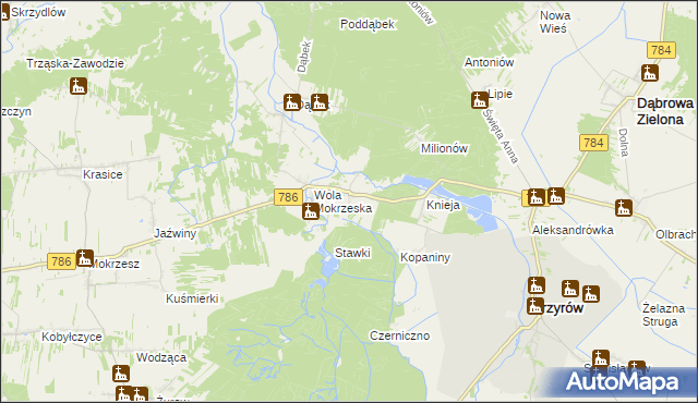 mapa Smyków gmina Przyrów, Smyków gmina Przyrów na mapie Targeo