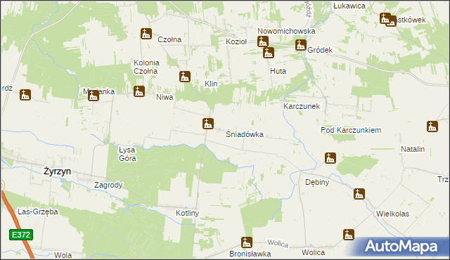 mapa Śniadówka, Śniadówka na mapie Targeo