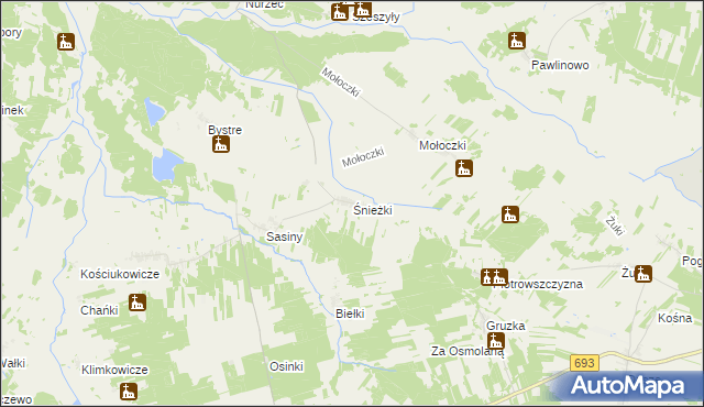 mapa Śnieżki, Śnieżki na mapie Targeo