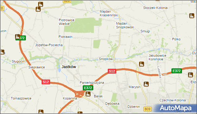 mapa Snopków, Snopków na mapie Targeo