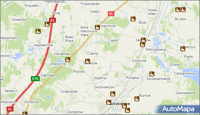 mapa Sobakówek, Sobakówek na mapie Targeo