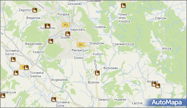 mapa Sobaniów, Sobaniów na mapie Targeo