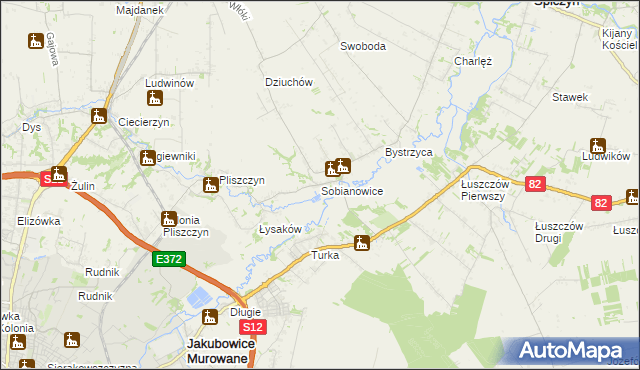 mapa Sobianowice, Sobianowice na mapie Targeo