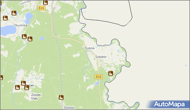 mapa Sobibór, Sobibór na mapie Targeo