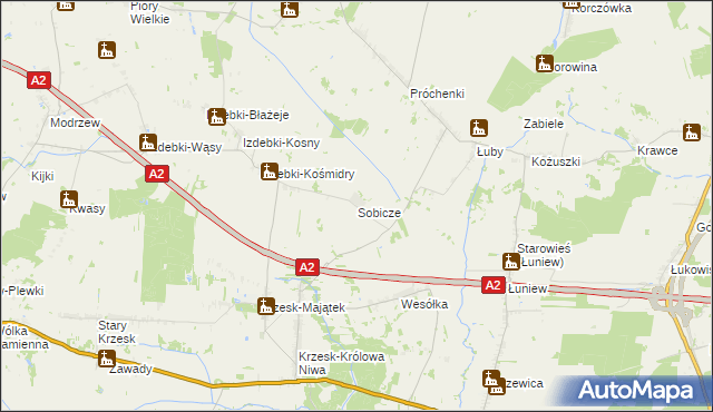 mapa Sobicze, Sobicze na mapie Targeo