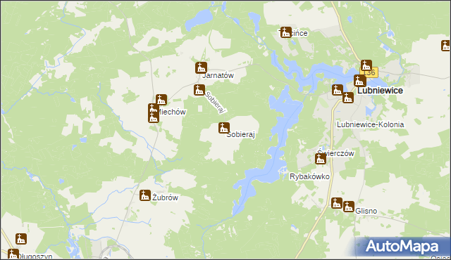 mapa Sobieraj, Sobieraj na mapie Targeo