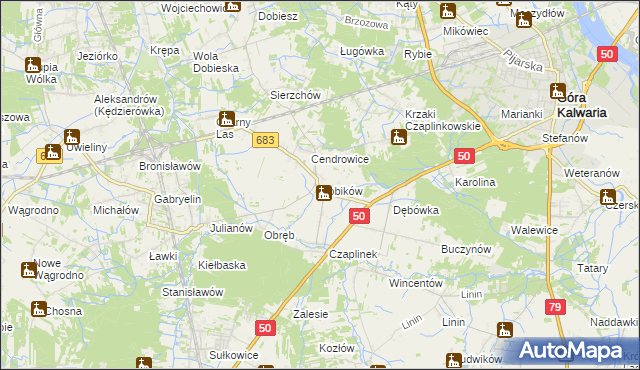 mapa Sobików, Sobików na mapie Targeo